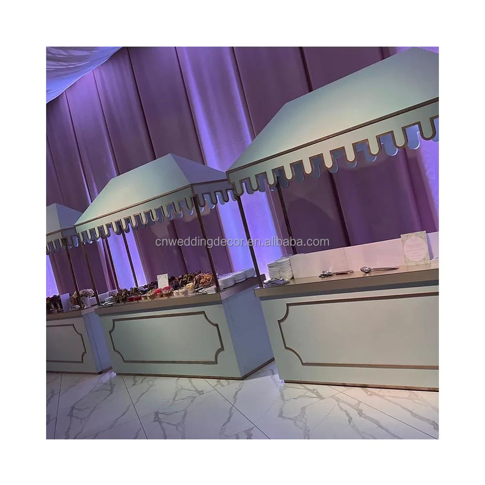 Modern Design Wedding White Dessert Cake Table Cart Display Acrylic Table Party Hotel  Restaurant Table For Guest
