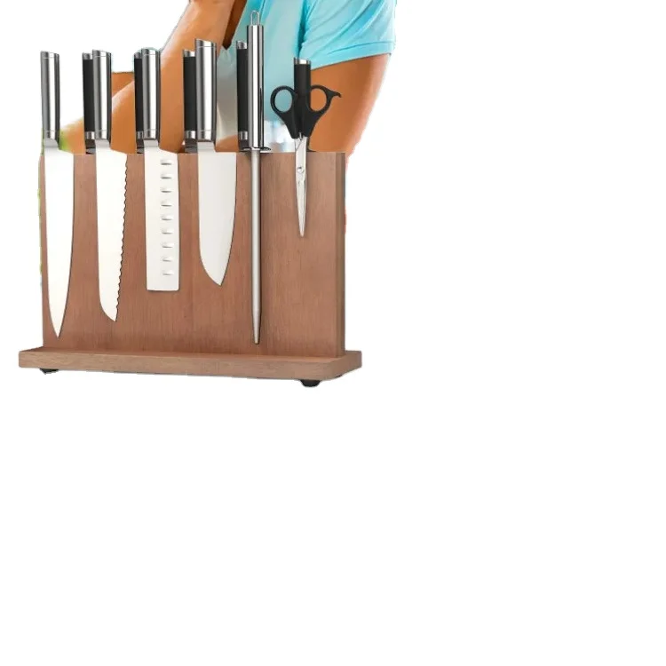 Magnetic Knife Storage Holder for Kitchen, Magnetic Knife Block Stand Rack Organizer