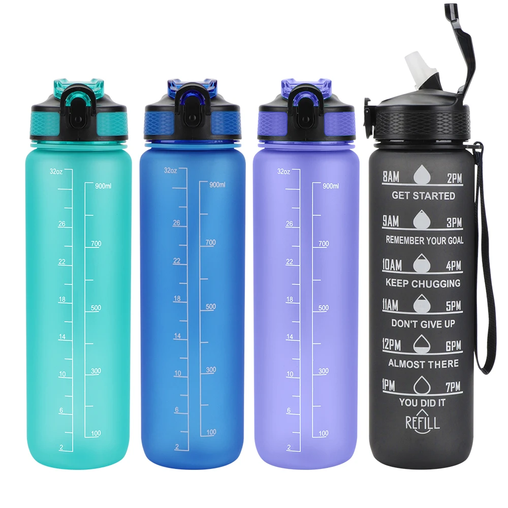 Colorful 1L Custom Logo BPA Free Gym Water Jug Sport PETG Plastic Half 1/2 Gallon Water Bottle