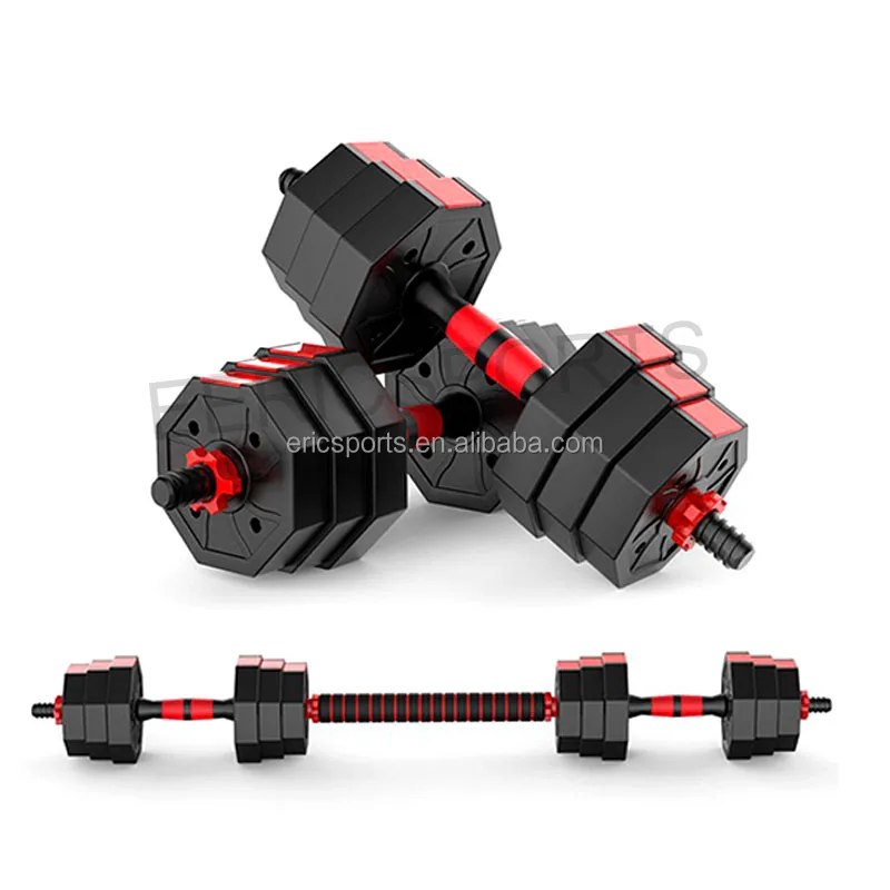 40kg 50kg environmentally friendly  adjustable plastic octagonal cement dumbbell mold  set kettlebell