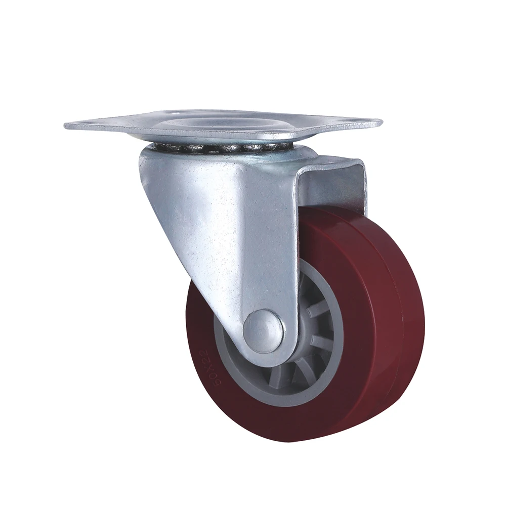 50mm nylon caster wheels 40mm locking furniture trolley cart caster wheels