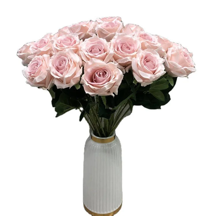 Wholesale single stem white roses artificial rose flowers bulk silk red roses artificial flowers for wedding decor