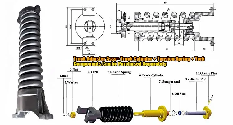 Excavator Track Adjuster For Kobelco SK200-8