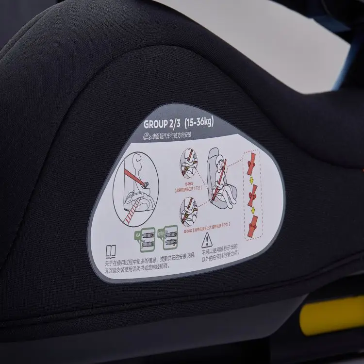 Европейский стандарт от производителя детское автомобильное сиденье Isofix с открытой спиной 22 до 36 кг