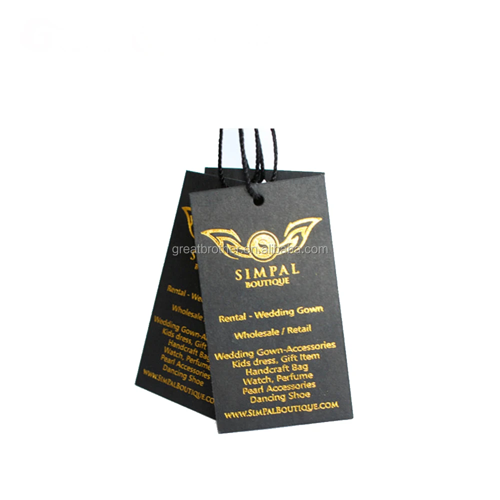 
 Заводская цена, черная картонная подвесная бирка, печатный логотип с рельефной биркой  