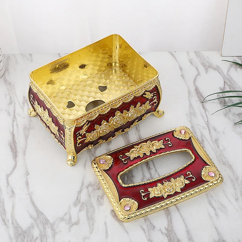 Custom Printed Color Retro Nordic Decorative Home Car  Plastic Storage Napkin Paper Tissue Box Holder Organizer