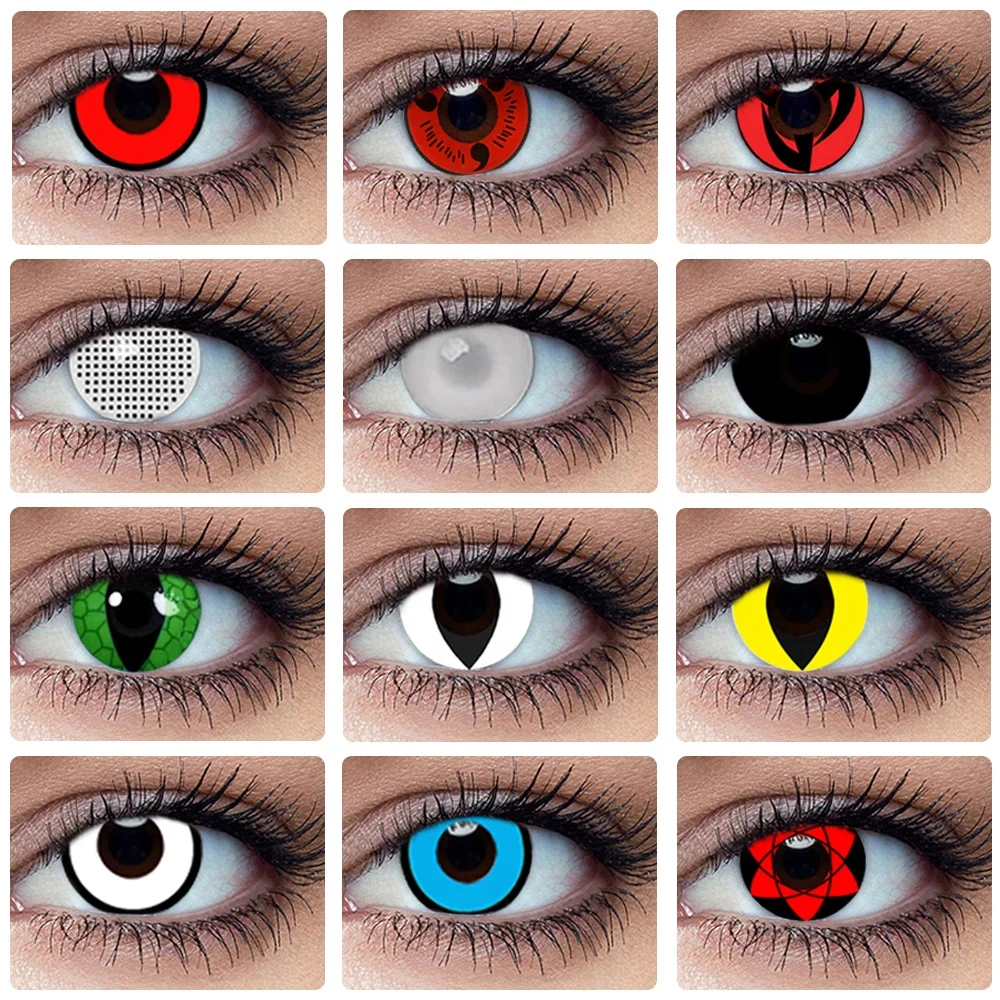 White Black Lens Wholesale Color Contact Lenses For Eye Cosmetics Cosplay Colored Contacts Lens Ghost Zombie