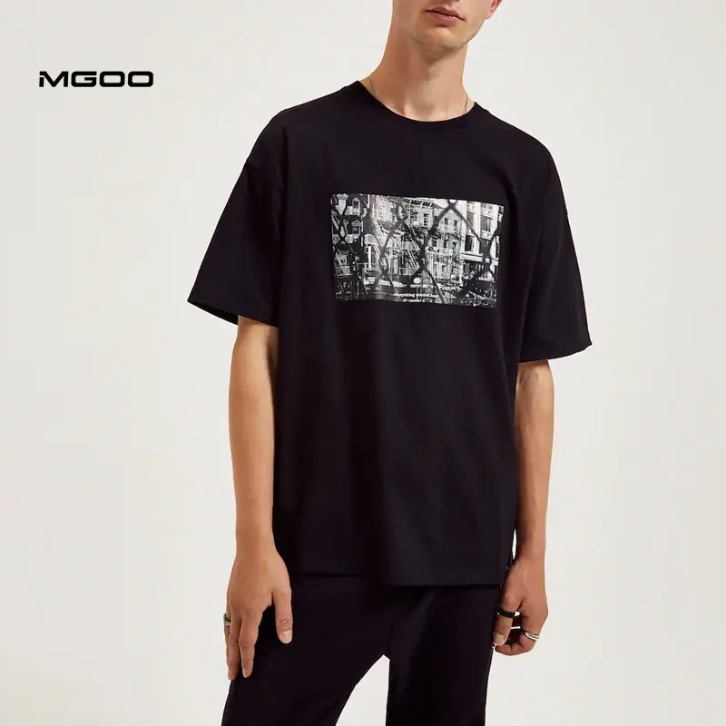 Men Oversized Custom 100% Cotton High Quality Oversize Graphic Heavyweight T-Shirt Dtg Unisex Printing Organic Cotton T Shirt