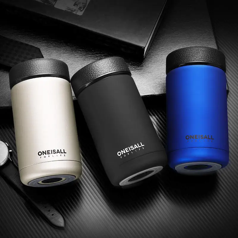 2023 Portable Thermos Bottle Stainless Steel Vacuum Flask Simple Business Coffee Mug High Quality Thermos Cup 380ML