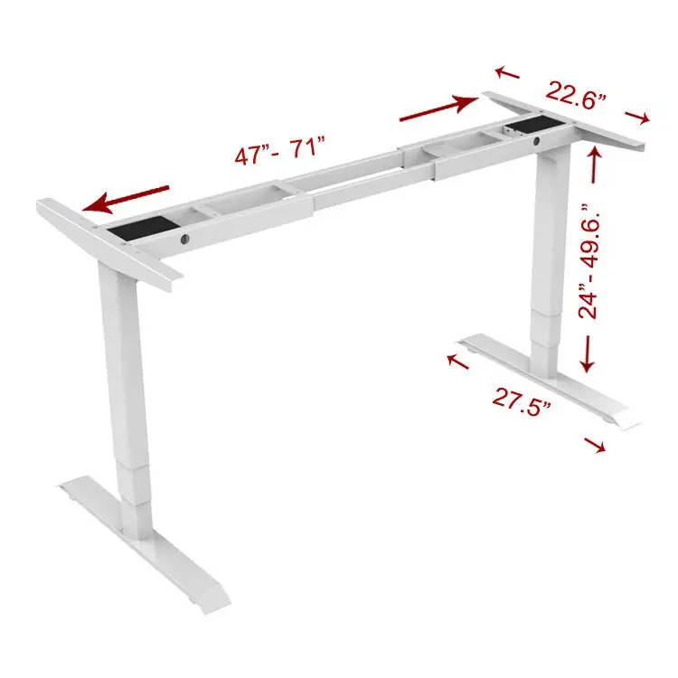 
Adjustable Height Lifting Motorized Electric Standing Table Metal Office Desk Legs 