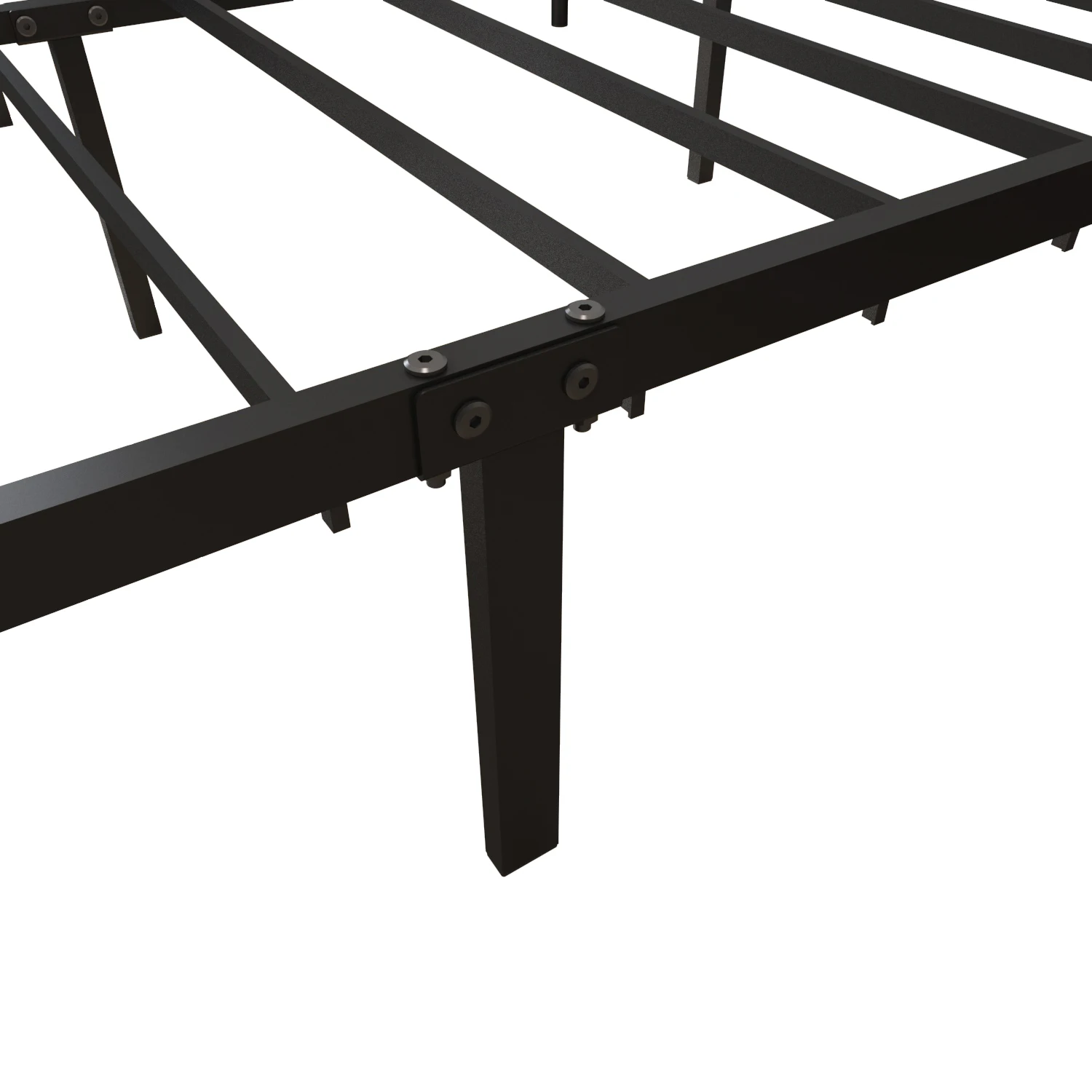 Stable Sturdy Modern Twin Adult Canopy Bed Frame Black Concise Metal Bed