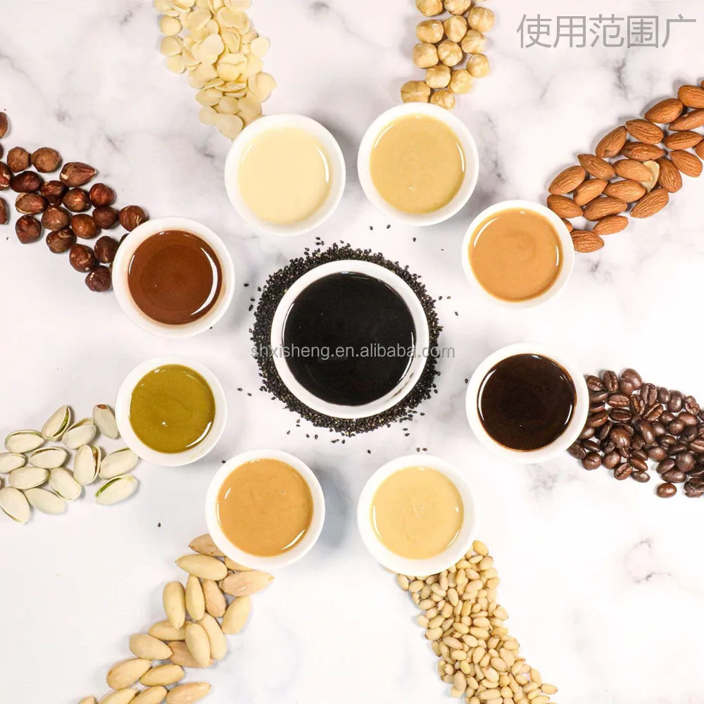 30-50kg/h stainless steel food grade peanut almond walnut cocoa bean peanut butter making machine with recycling pipe