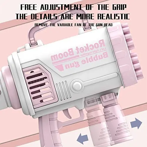 Electric Machine 2 In 1 Bubble Gun & Handheld Fan 64 Holes Automatic Bubble Machine Gun Bubble Blower For Kids