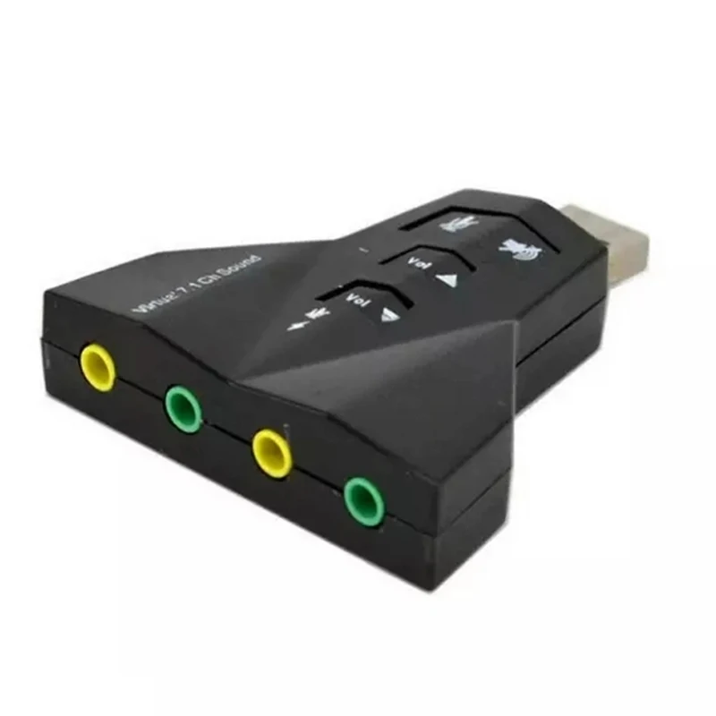  Двойная звуковая карта Виртуальный 7 1 канальный USB-адаптер двойной микрофон и