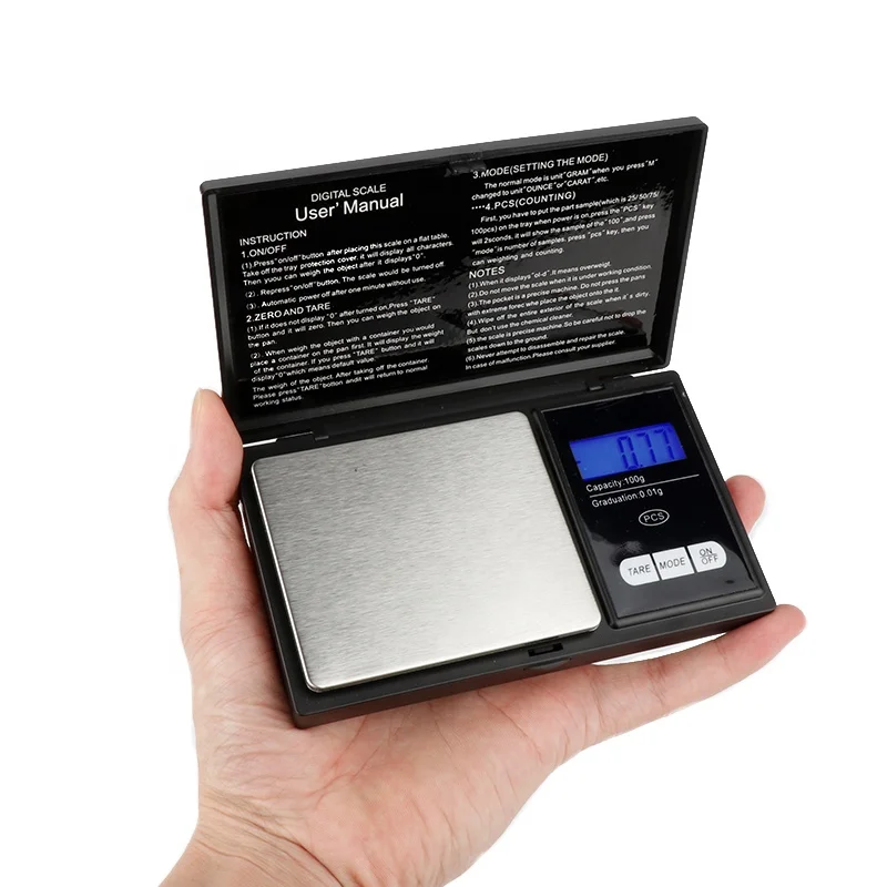 200g/500g 0.01g/0.1g Digital Weighing Gram Scales Jewelry Gold Balance Pocket Scale for Diamond Gold Electronic Scales