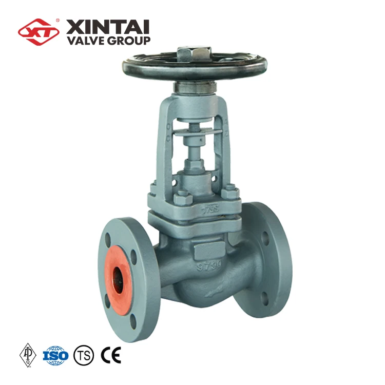 XINTAI Professional Valve Supplier J41H-40P DN40 Cast Steel DIN Bellow Globe Valve with Handwheel