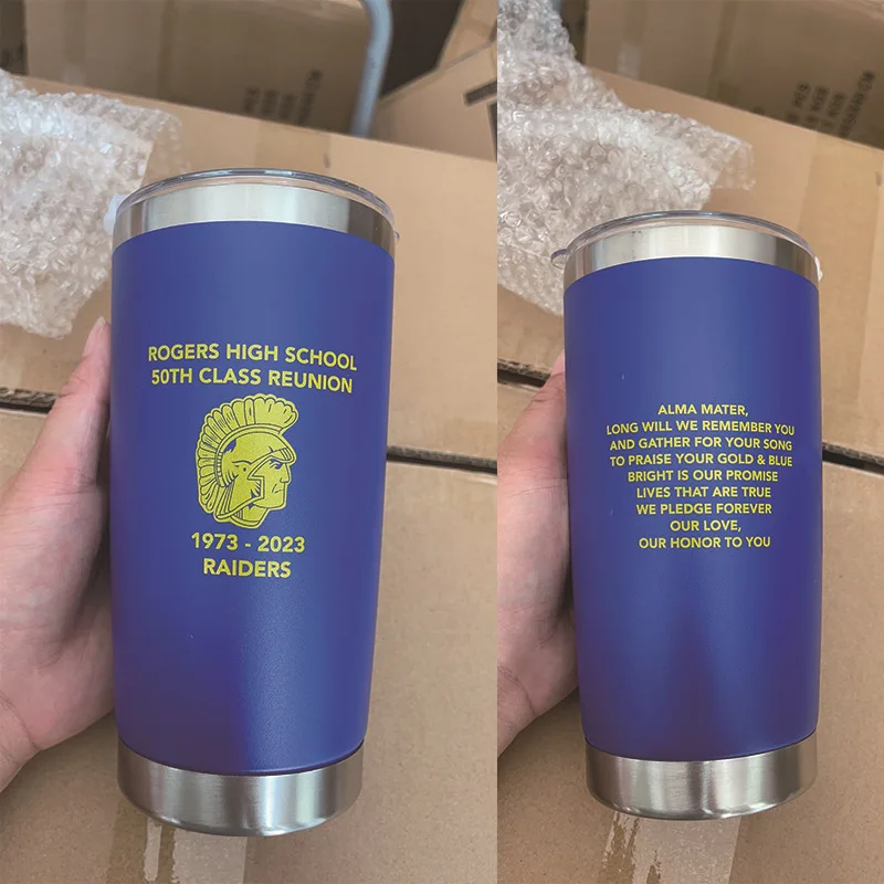 Wholesale 20oz/600ML Powder Coated Vacuum Tumbler Custom Logo Stainless Steel Double Wall Coffee Cup