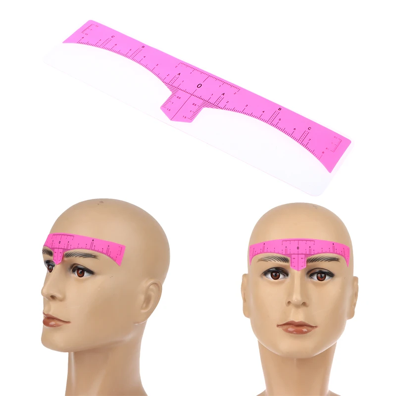2023 New Arrival Eye Brow Stencil Eyebrow Line Adhesive Microblading Guide Permanent Makeup Tool ReusableSilicone Eyebrow Ruler
