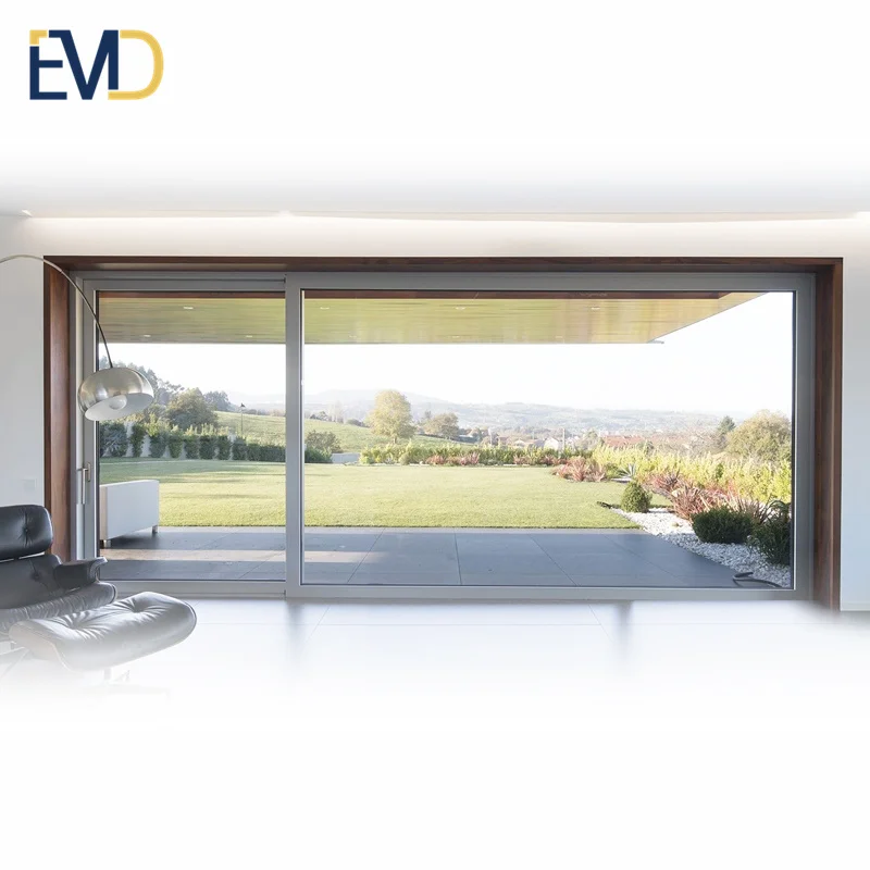 Customized Heavy Duty Aluminium Sliding Door Thermal Break Glass Pocket Finished Exterior for Villas