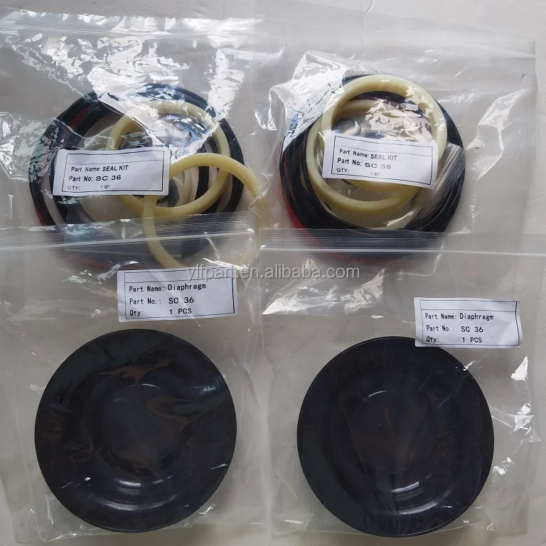 Tramac sc16 sc36 brp140 brh625 chisel brh750 v55 v45 V46 v65 hydraulic breaker hammer parts diaphragm stamp repair seal kits