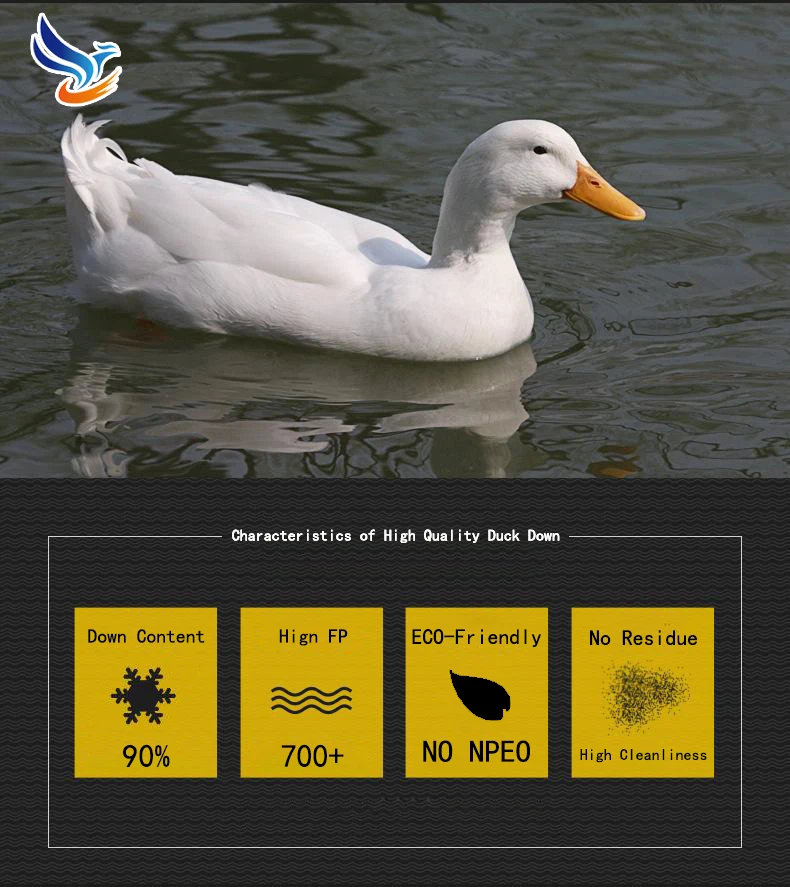 Factory Supply White Skin-Friendly Washable Duck Down Sofa Filling  for Bed Linings