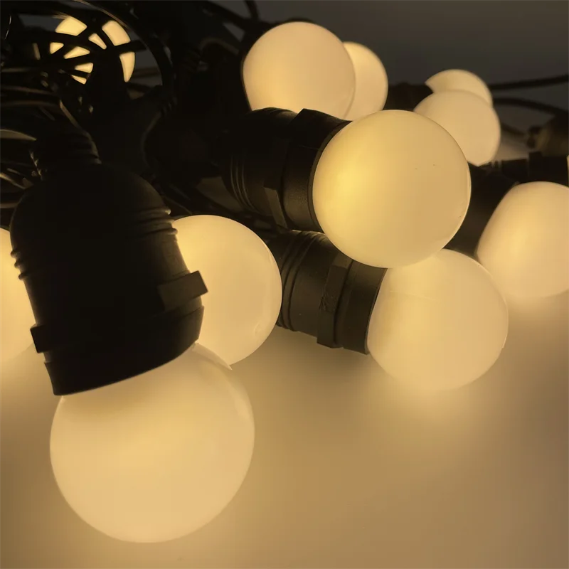 12V G45 5W - 8W Foggy Diffused Mini Bulb Magic Color Plug-in LED String Lights For Holiday and Camping