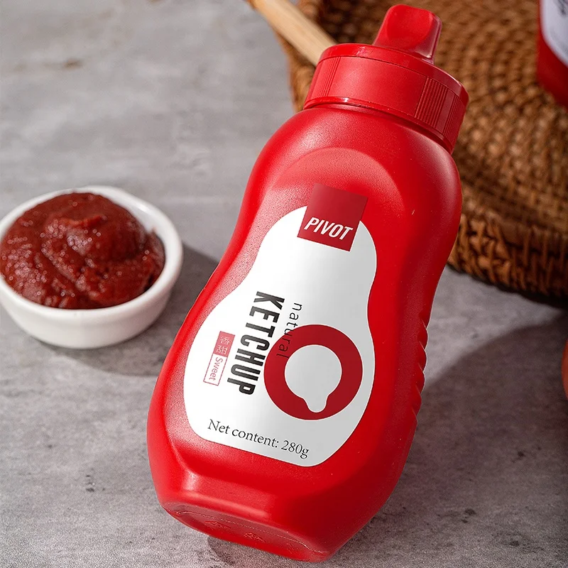 China factory 9oz 270ml plastic tomato ketchup hot selling food grade plastic sauce squeeze bottles