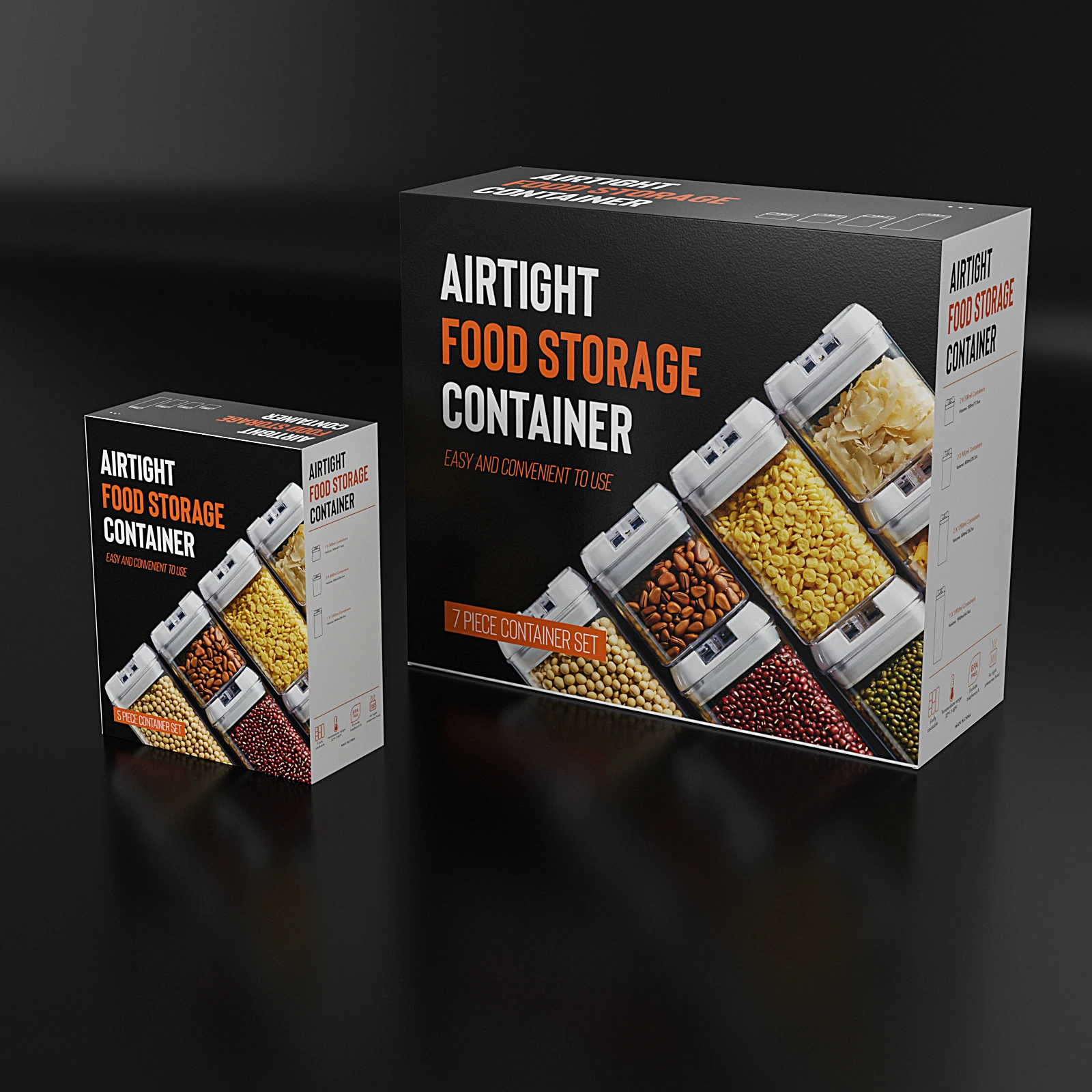 Custom BPA free premium airtight stackable food storage containers set plastic kitchen with airtight lids round disposable