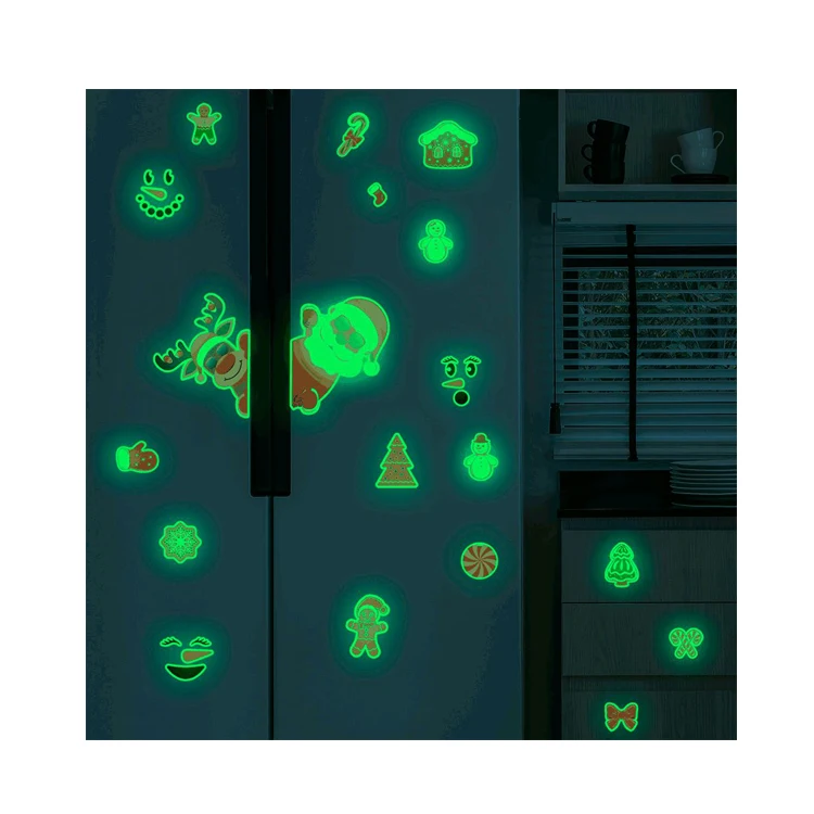 Small MOQ 3D Luminous Fluorescent Snowflake Glow In The Dark wall Sticker in stock