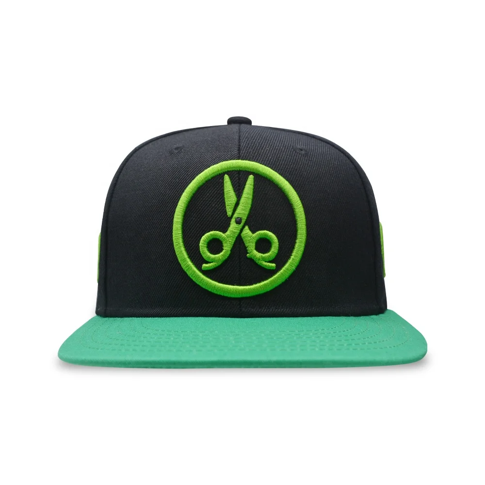 Custom Logo 3D Embroidery Print Flat Brim Hat Plain Blank 5 Panel Unstructured Snapback Caps