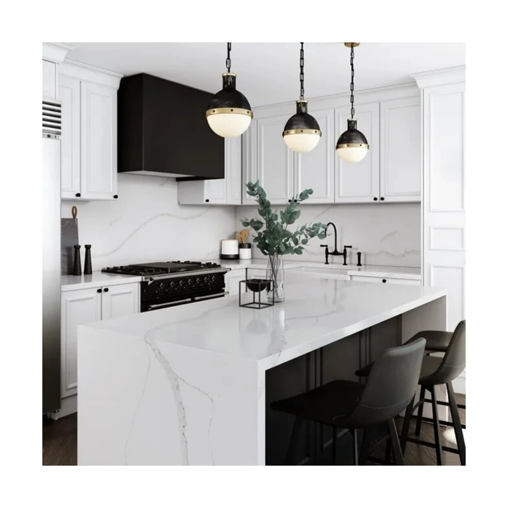 grey vein calacatta quartz stone for kitchen
