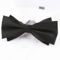 Best Sell Bow Ties For Men Handmade Casual Party Self Tie Bowties Solid Noeud Papillon Slim Wedding Kids Bow Tie With Box