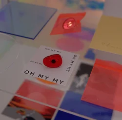 Korean Style Transparent Color Acrylic Irregular Shape Resizable Fashion Finger Ring