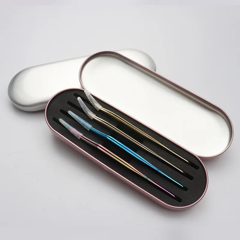 Wholesale Plain Empty Long Rectangular Hinged Lid Black/Rose Gold/Silver Storage Box Metal Tin Pencil Case