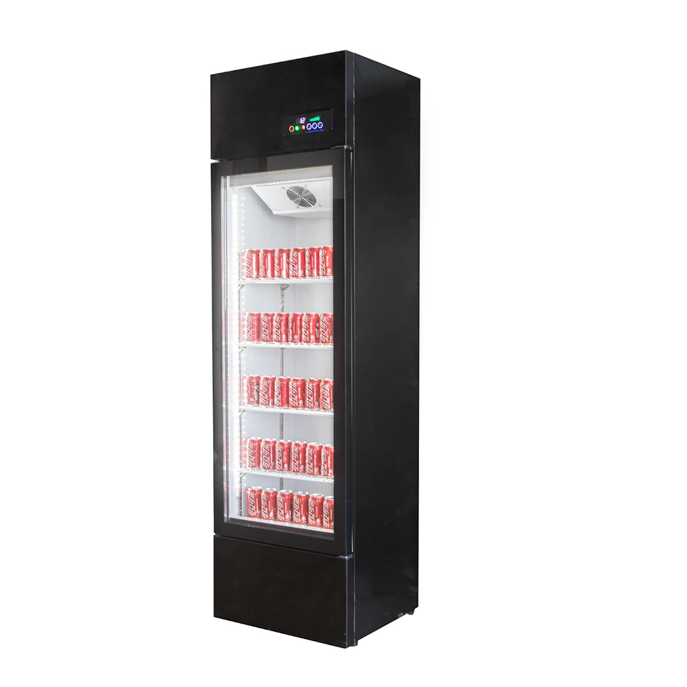 220V good performance display bar drinks freezer juice upright fridge