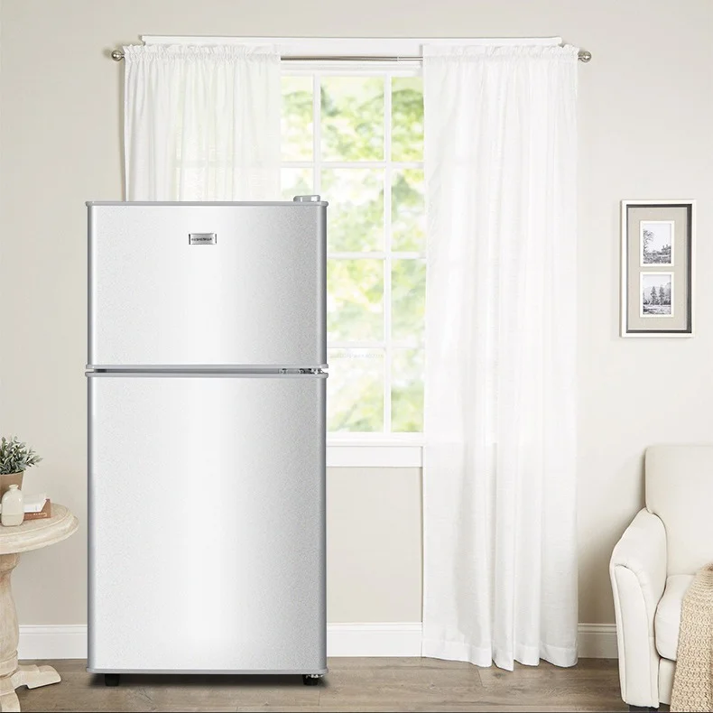 Small refrigerator Small home rental on the freeze under the cold dormitory mini two-door refrigerator efficient energy saving