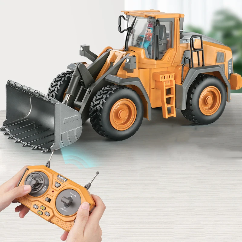 Electric Remote Control Tractor 2.4Ghz 9CH Truck Toy Light Engineering Vehicles RC Bulldozer