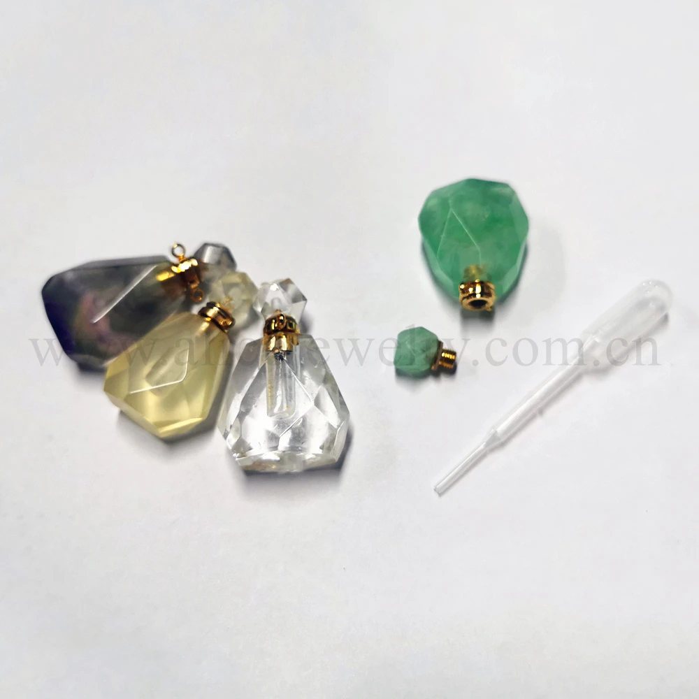 WX1170 Natural gemstone  perfume bottle pendant wholesale