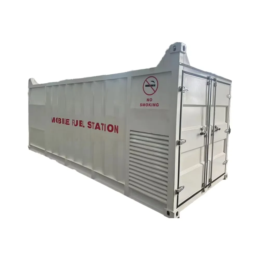 Skid-Mounted Mobile Fuel Station Convenient Containers for On-the-Go Fuel Storage