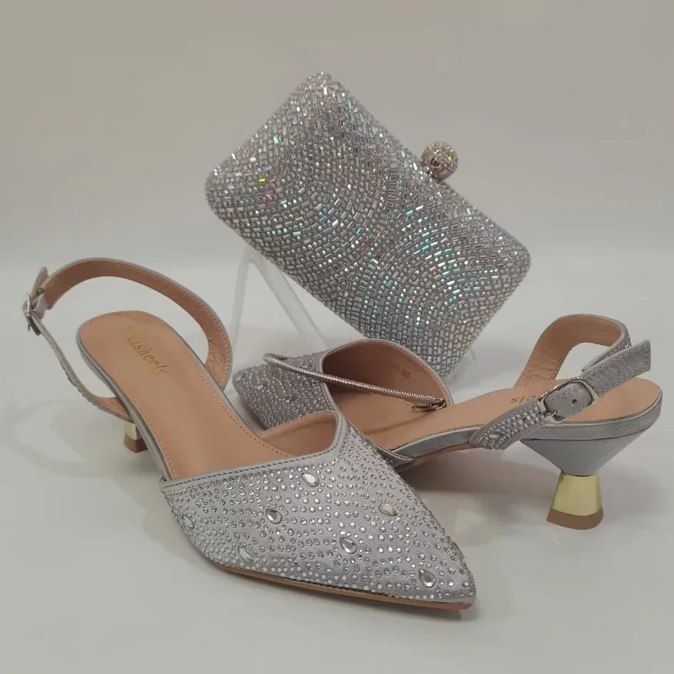 Luxurious elegant genuine leather material women high heel shoes manufacturer woman wedding pumps low For Sales