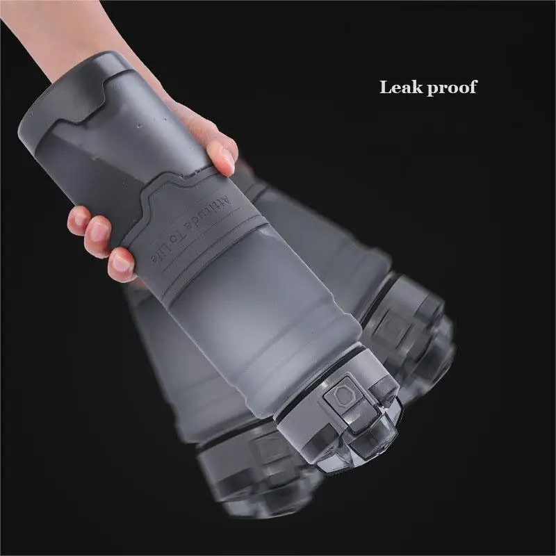 Новинка прямая пластиковая бутылка для воды без бисфенола А матовая Спортивная походная посуда напитков Герметичная Бутылка тренажерного зала с