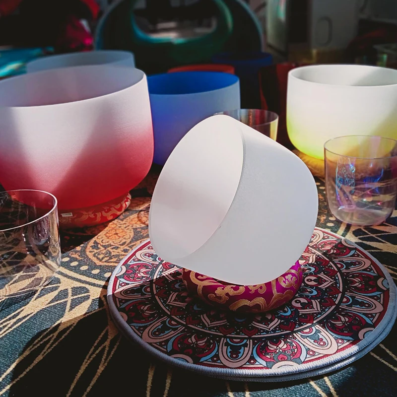 Proper Price 432 Hz Coloured 5 Piece Set Rose Quartz Singing Sound Bowl