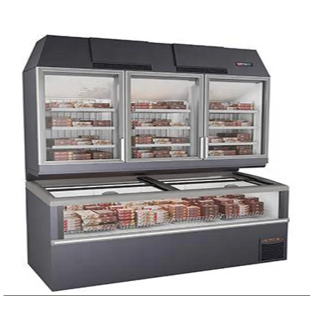 Supermarket Freezer Overhead Combined Island Freezer Plug-In Ice cream display freezer