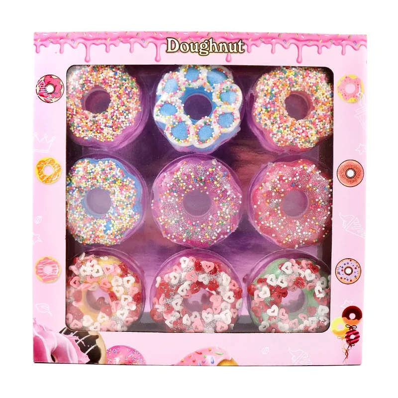 OEM завод, оптовая продажа, подарочный набор, натуральный аромат, спа пенообразователь, конфеты, торт, Пончик, бомба для ванны, подарочный набор