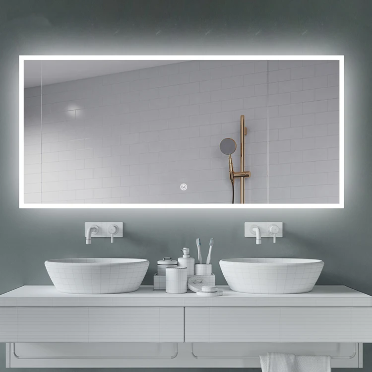 Manufacturers Selling Led Square Mirror Wireless Led Smart Mirror Touch Screen Led Mirror Bathroom
