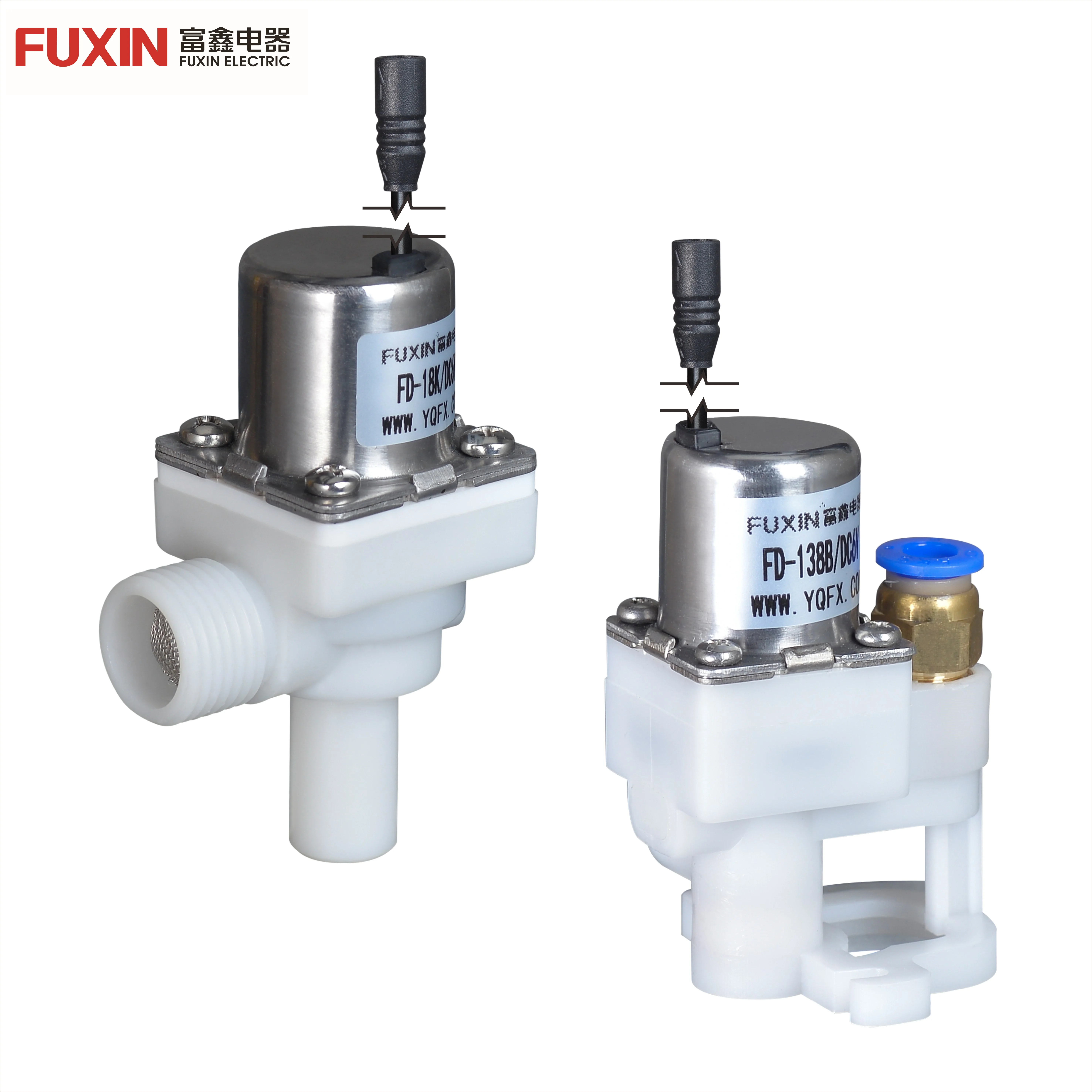Electric solenoid water valve 6V plastic water media magnetic water valve