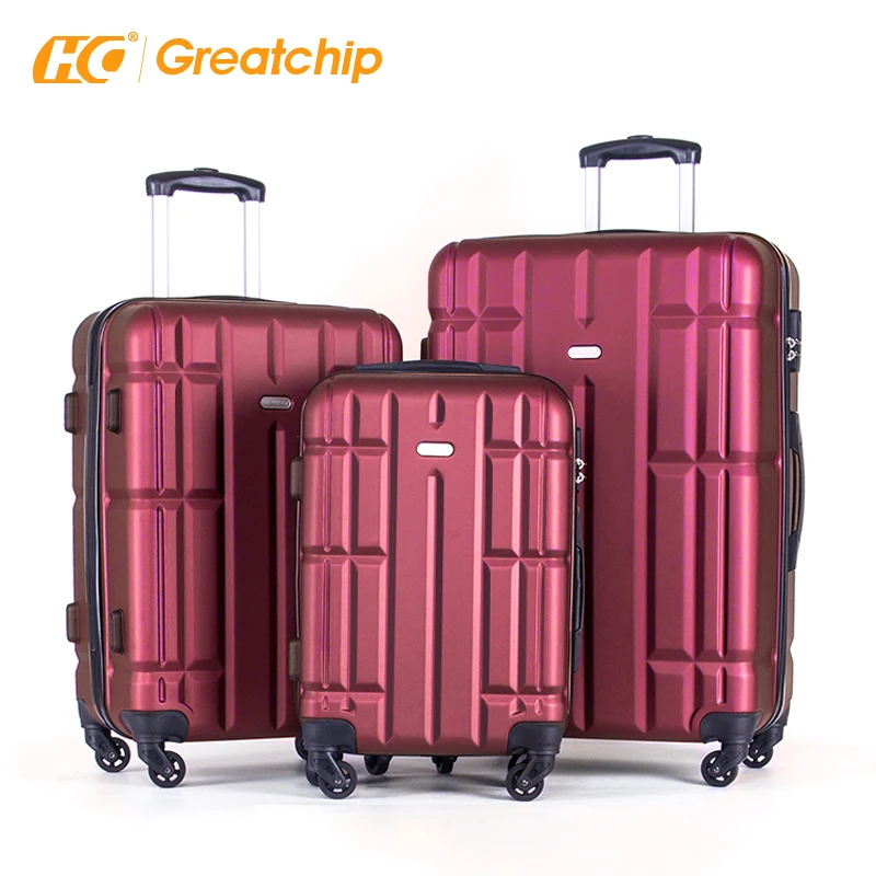 2020 Hot Design Pvc Luggage Tags ABS Trolley Suitcase Set 3pcs Silver Customize Hard Case Travelling Bags Luggage sets