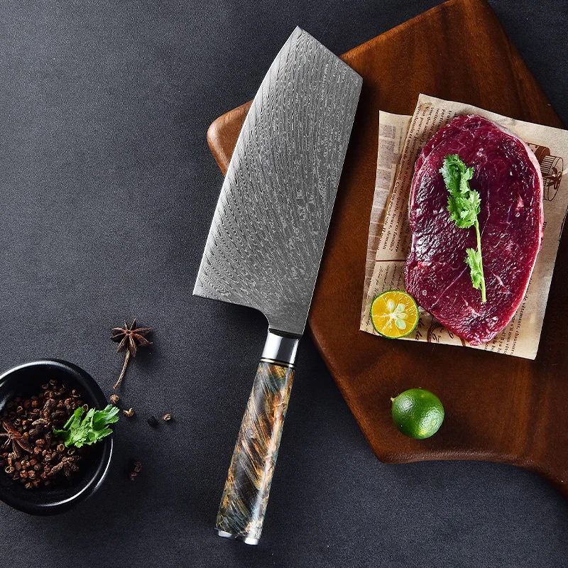 OEM Novel 8 Inch Japanese Damascus Steel kitchen damascus chef knife blanks wholesale