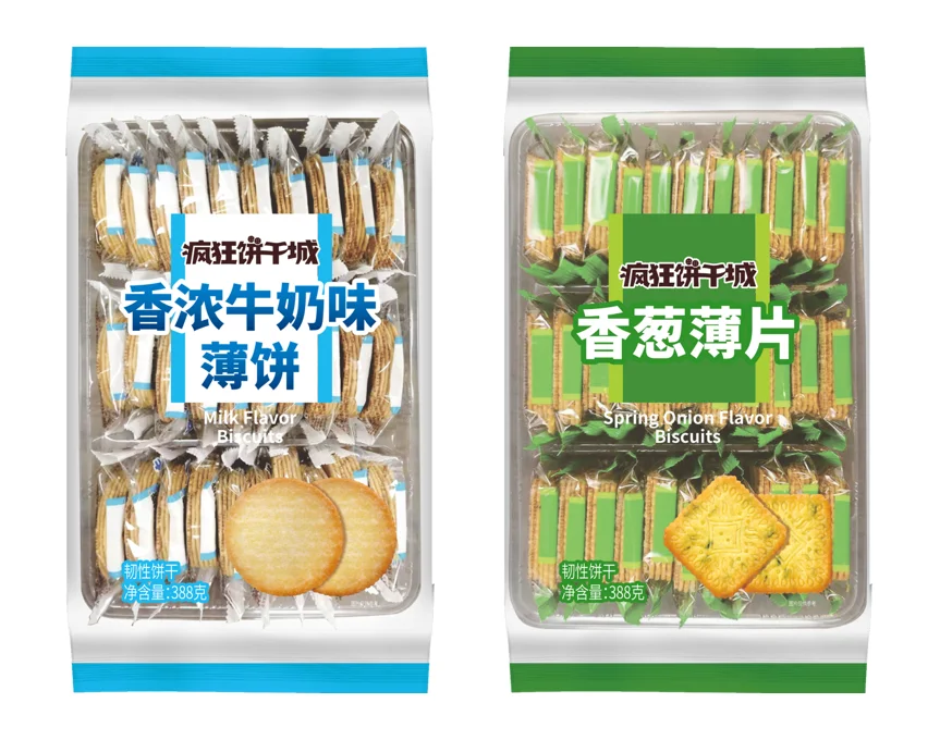 Spring Onion and Chicken Soup Flavor Biscuit New Package  Wholesale Cookies  sweets chinese snacks wholesale 388g
