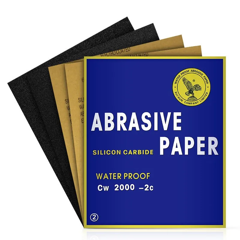 p60 p100 120 320 p1000 model wholesale silicon abrasive kraft waterproof sand paper for automotive auto wood sanding